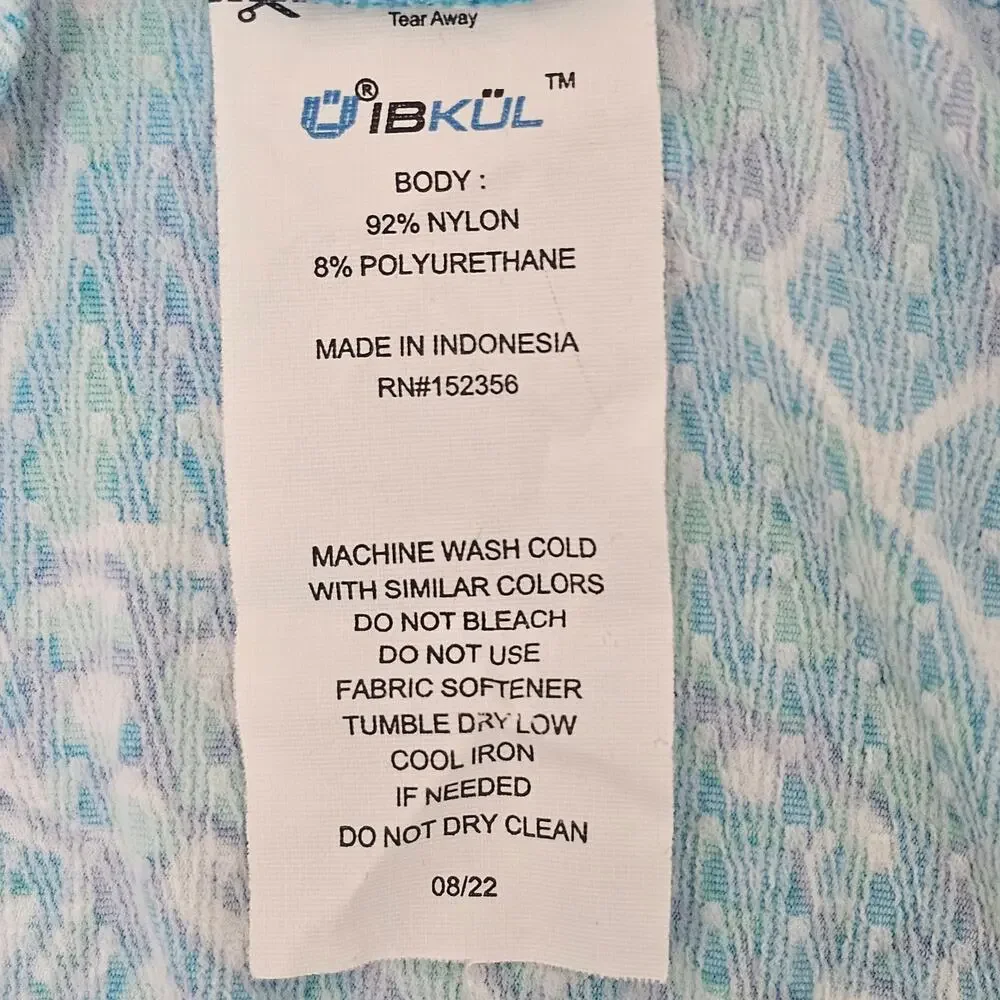 IBKUL Krista Blue Turquoise Short Sleeve Mock Neck 1/4 Zip Golf Tennis Shirt S